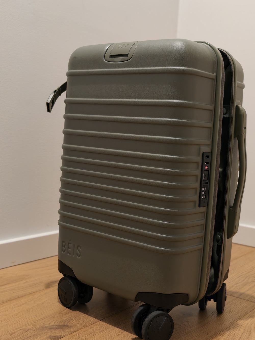 BEIS Olive Green Hardside Small Carry-On Spinner